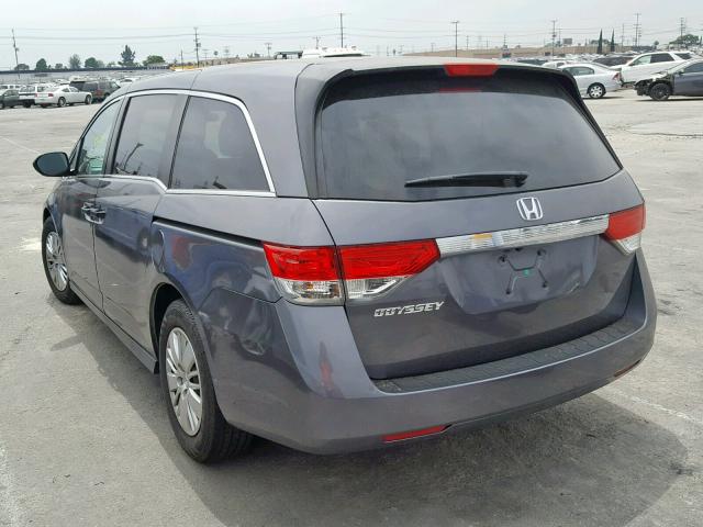 5FNRL5H22GB161768 - 2016 HONDA ODYSSEY LX GRAY photo 3