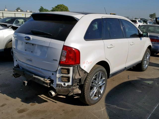 2FMDK3JC5DBA60605 - 2013 FORD EDGE SEL WHITE photo 4