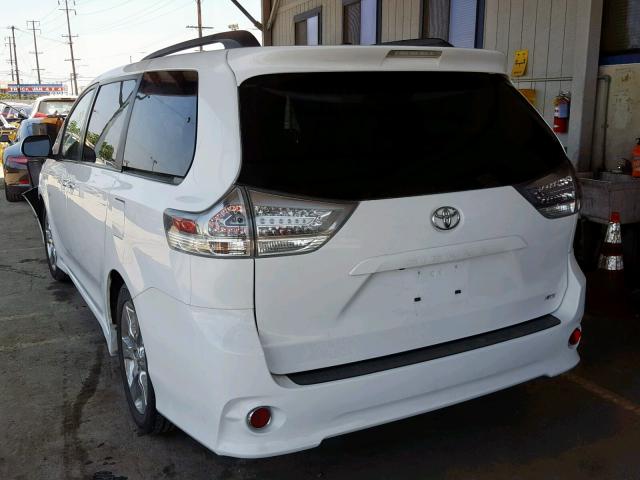 5TDXK3DC3ES439390 - 2014 TOYOTA SIENNA SPO WHITE photo 3