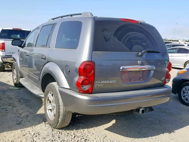 1D4HD58D65F579952 - 2005 DODGE DURANGO LI GRAY photo 3