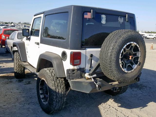 1J4FA24177L143746 - 2007 JEEP WRANGLER X WHITE photo 3