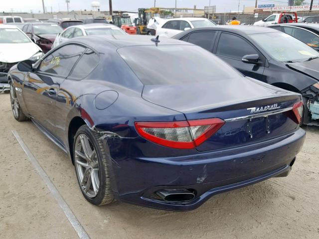 ZAM45VLA6F0129188 - 2015 MASERATI GRANTURISM BLUE photo 3