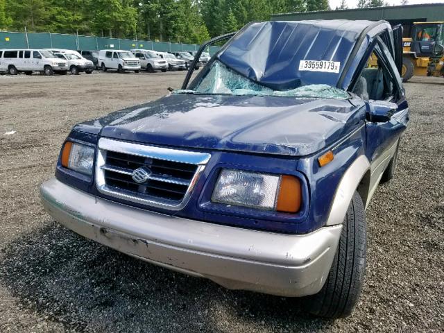 JS3TD21V2W4103432 - 1998 SUZUKI SIDEKICK S BLUE photo 2