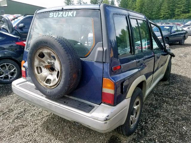 JS3TD21V2W4103432 - 1998 SUZUKI SIDEKICK S BLUE photo 4