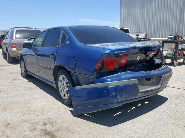 2G1WF52E759298650 - 2005 CHEVROLET IMPALA BLUE photo 3