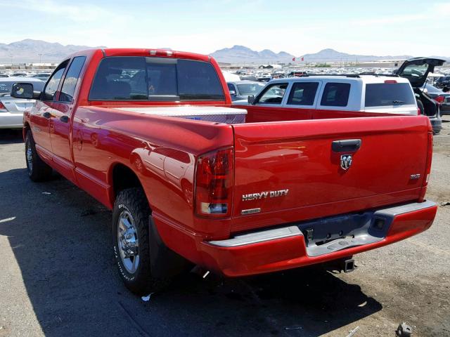 3D7KR28C25G727853 - 2005 DODGE RAM 2500 S წითელი ფოტო 3