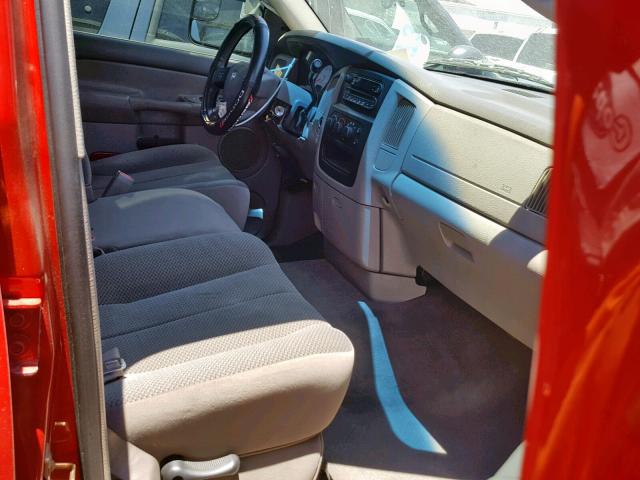 3D7KR28C25G727853 - 2005 DODGE RAM 2500 S წითელი ფოტო 5