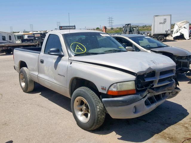 1B7FL26X1VS228845 - 1997 DODGE DAKOTA SILVER photo 1