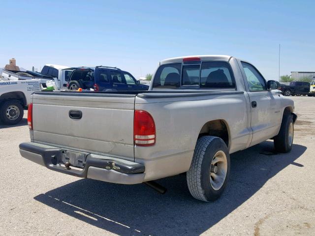 1B7FL26X1VS228845 - 1997 DODGE DAKOTA SILVER photo 4