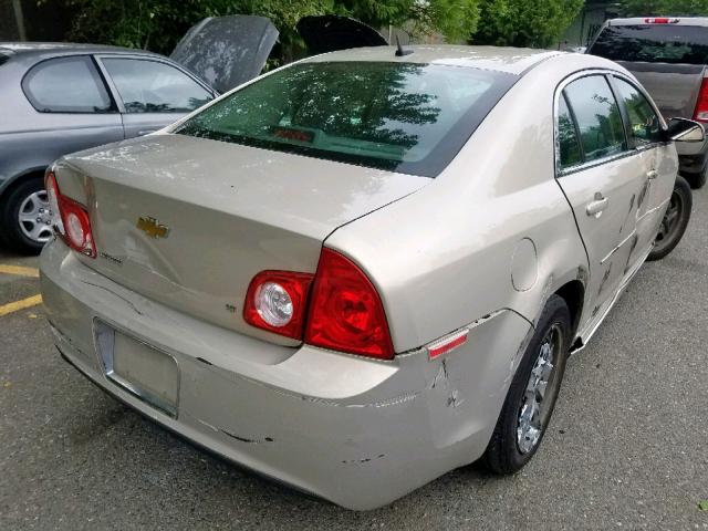 1G1ZH57B59F101851 - 2009 CHEVROLET MALIBU 1LT TAN photo 4