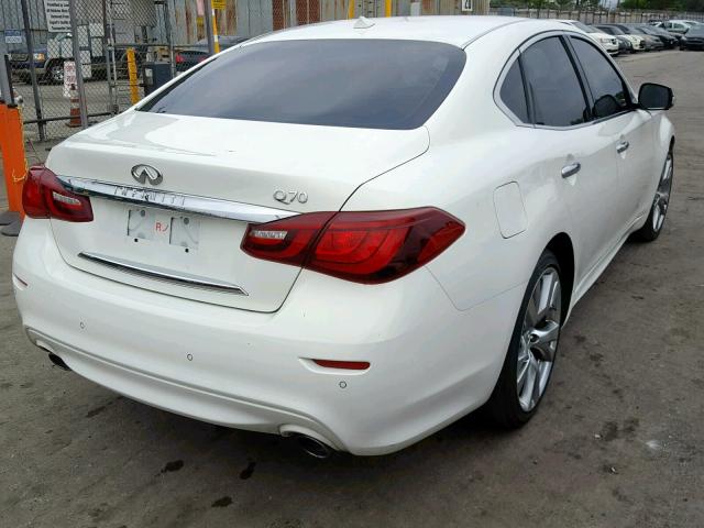 JN1BY1AP9FM540115 - 2015 INFINITI Q70 3.7 WHITE photo 4