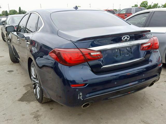 JN1BY1AP2GM221236 - 2016 INFINITI Q70 3.7 BLUE photo 3