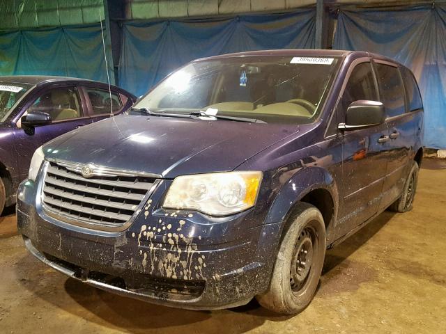 2A8HR44HX8R764769 - 2008 CHRYSLER TOWN & COU BLUE photo 2