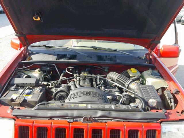 1J4GZ78S5PC599385 - 1993 JEEP GRAND CHER RED photo 7