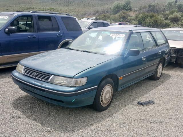 4S3BJ6326N6926025 - 1992 SUBARU LEGACY L GREEN photo 2