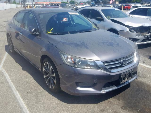 1HGCR2F59EA022728 - 2014 HONDA ACCORD SPO GRAY photo 1