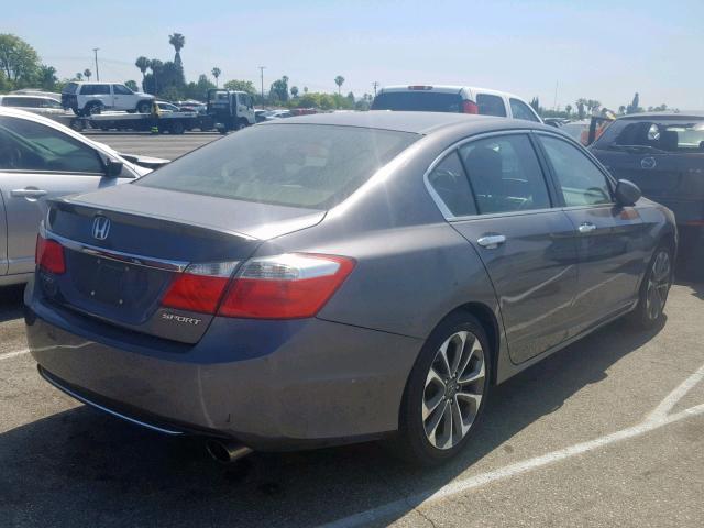 1HGCR2F59EA022728 - 2014 HONDA ACCORD SPO GRAY photo 4