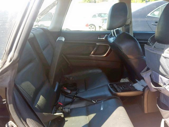 4S4BP63C074308247 - 2007 SUBARU LEGACY OUT BLACK photo 6