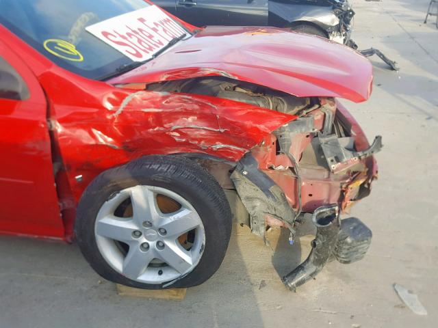 1G1AL58F987147401 - 2008 CHEVROLET COBALT LT RED photo 9