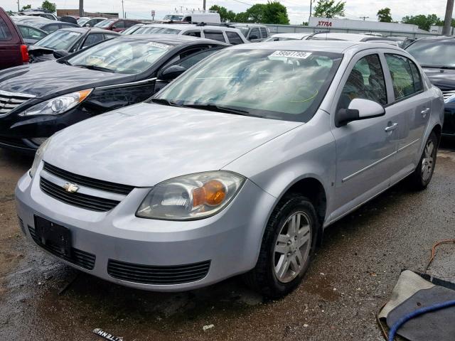 1G1AL58F267645307 - 2006 CHEVROLET COBALT LT SILVER photo 2