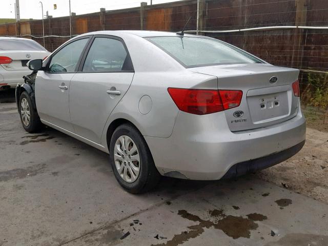 KNAFU4A21A5050364 - 2010 KIA FORTE EX SILVER photo 3