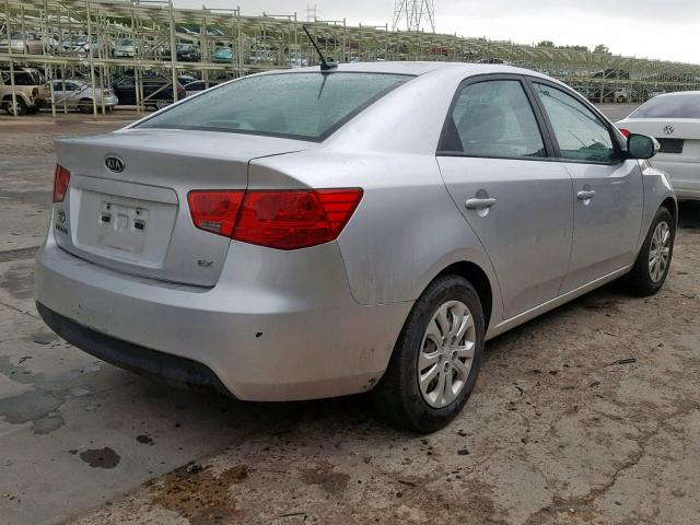 KNAFU4A21A5050364 - 2010 KIA FORTE EX SILVER photo 4