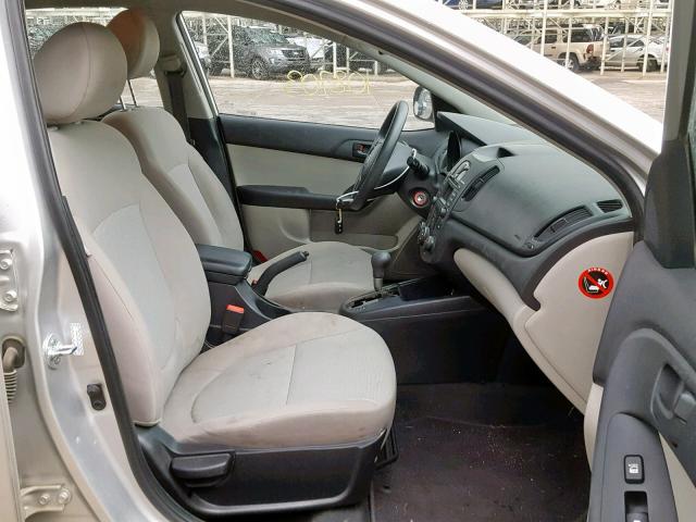 KNAFU4A21A5050364 - 2010 KIA FORTE EX SILVER photo 5