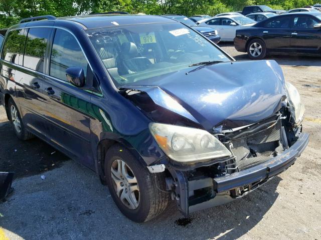 5FNRL38707B075262 - 2007 HONDA ODYSSEY EX BLUE photo 1