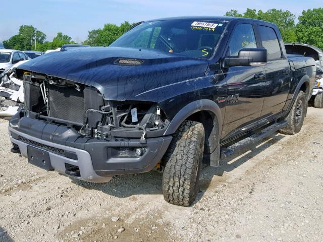 1C6RR7YT4HS528782 - 2017 RAM 1500 REBEL შავი ფოტო 2