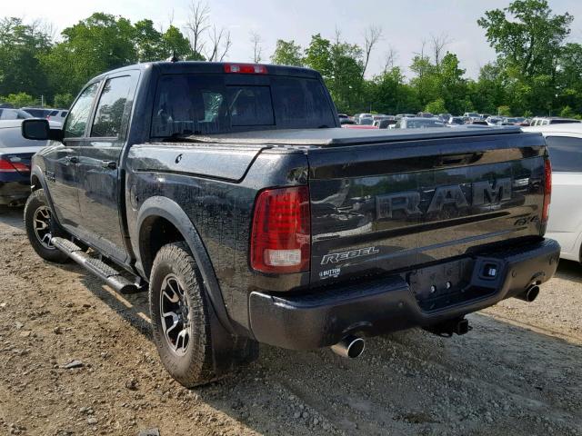 1C6RR7YT4HS528782 - 2017 RAM 1500 REBEL შავი ფოტო 3