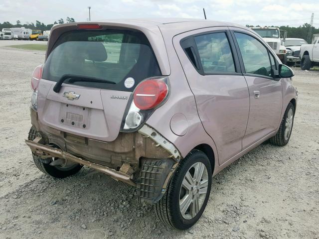 KL8CD6S91EC401474 - 2014 CHEVROLET SPARK 1LT PINK photo 4