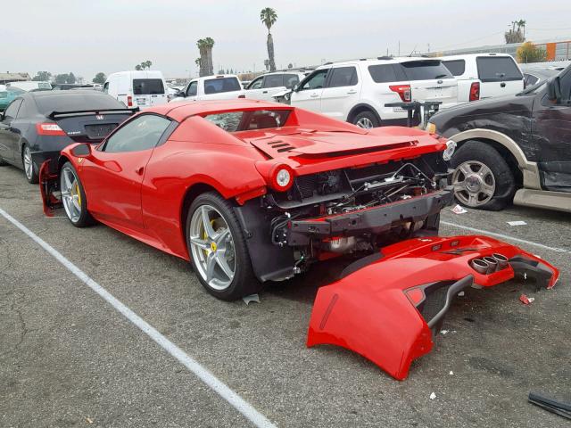 ZFF68NHA9F0209700 - 2015 FERRARI 458 SPIDER RED photo 3