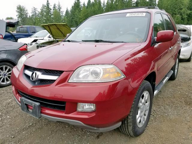 2HNYD18604H561106 - 2004 ACURA MDX TOURIN MAROON photo 2