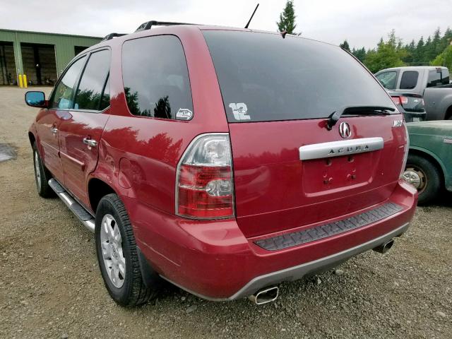 2HNYD18604H561106 - 2004 ACURA MDX TOURIN MAROON photo 3