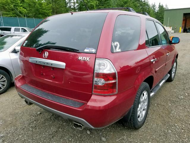 2HNYD18604H561106 - 2004 ACURA MDX TOURIN MAROON photo 4