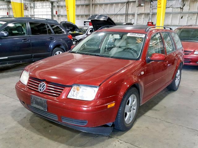 WVWSR61J34W138496 - 2004 VOLKSWAGEN JETTA GLS RED photo 2