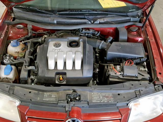 WVWSR61J34W138496 - 2004 VOLKSWAGEN JETTA GLS RED photo 7