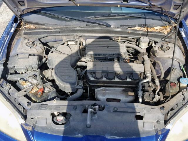 2HGES16384H570242 - 2004 HONDA CIVIC DX V BLUE photo 7