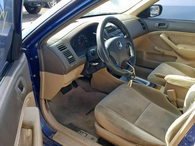 2HGES16384H570242 - 2004 HONDA CIVIC DX V BLUE photo 9