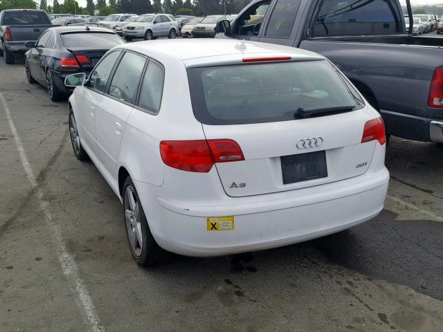 WAUHF78P58A015172 - 2008 AUDI A3 2.0 WHITE photo 3