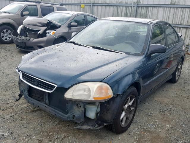 1HGEJ6529TL025080 - 1996 HONDA CIVIC DX GREEN photo 2