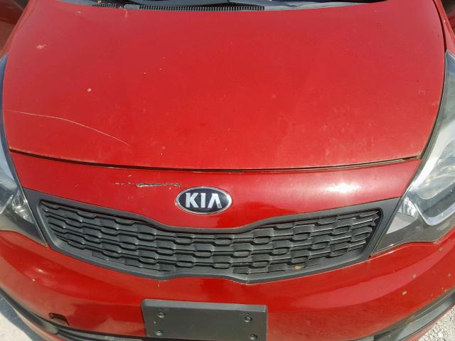 KNADM4A36D6284188 - 2013 KIA RIO LX RED photo 7