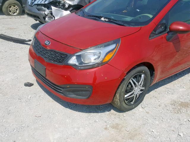 KNADM4A36D6284188 - 2013 KIA RIO LX RED photo 9