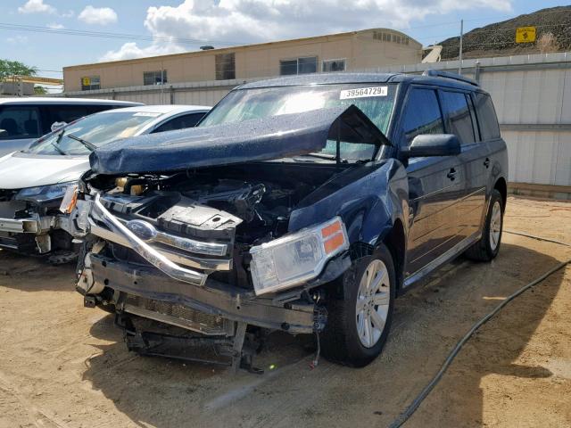 2FMGK5BC2ABA91376 - 2010 FORD FLEX SE BLUE photo 2