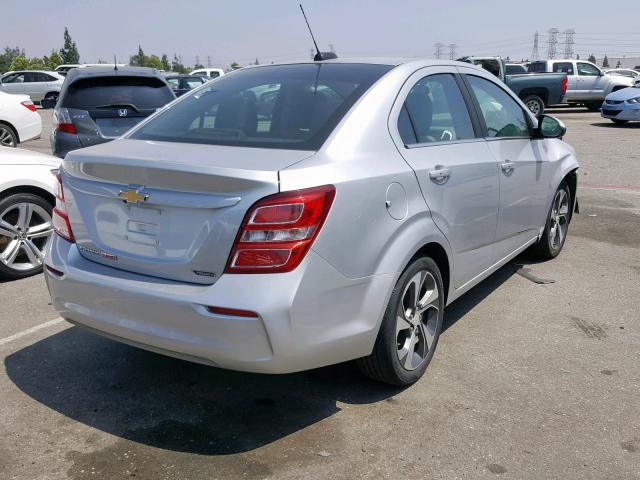 1G1JF5SB3J4133790 - 2018 CHEVROLET SONIC PREM SILVER photo 4