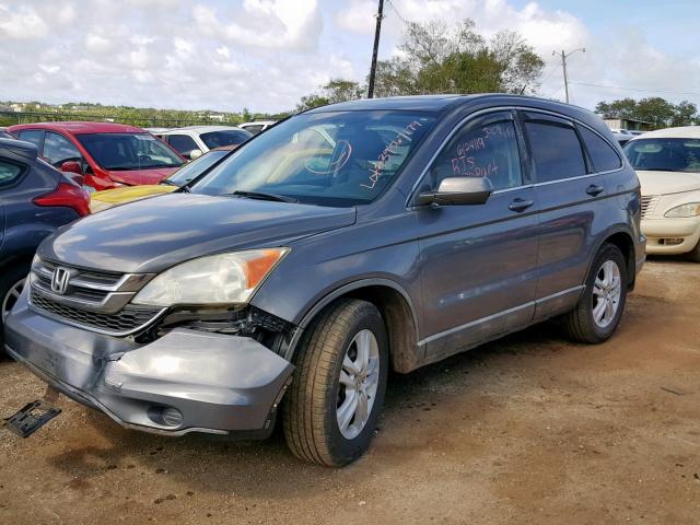 5J6RE3H74AL005854 - 2010 HONDA CR-V EXL GRAY photo 2