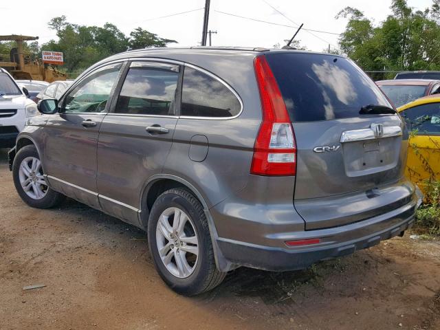 5J6RE3H74AL005854 - 2010 HONDA CR-V EXL GRAY photo 3