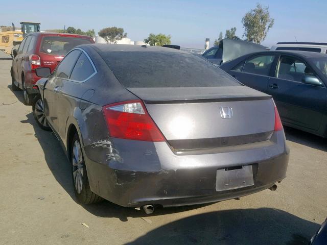 1HGCS22808A001677 - 2008 HONDA ACCORD EXL GRAY photo 3