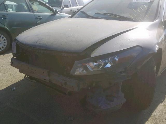 1HGCS22808A001677 - 2008 HONDA ACCORD EXL GRAY photo 9