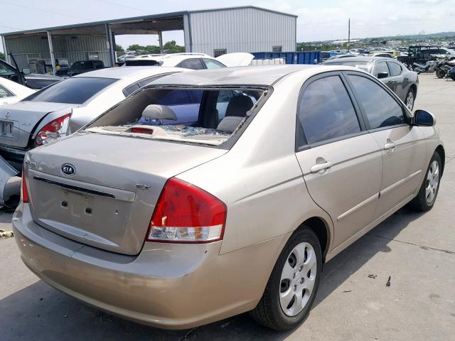 KNAFE121X85502582 - 2008 KIA SPECTRA EX BEIGE photo 4